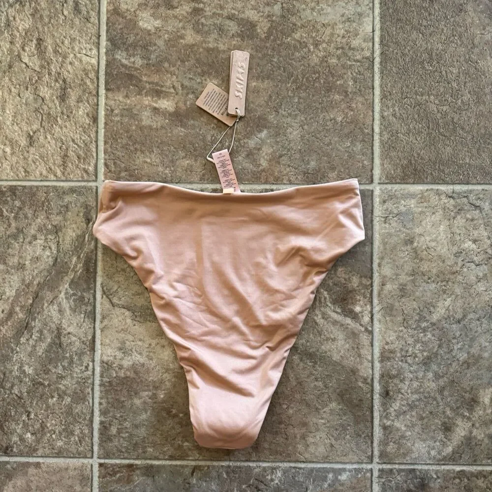 Skims Signature Swim Mid Waist Bottom Ochre Size XS